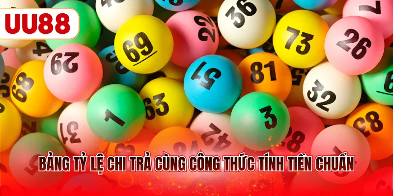 Bảng tỷ lệ chi trả cùng công thức tính tiền chuẩn